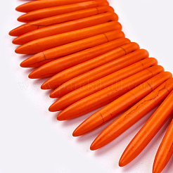 Synthetic Turquoise Graduated Spike Beads Strands&nbsp;G-F604-10I