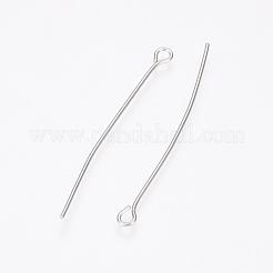 変色しにくい304ステンレススチール製アイピン  ステンレス鋼色  40mm  穴：2mm  ピン：0.8mm&nbsp;STAS-D448-017P