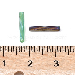 83Pcs 5G Opaque Frosted Glass Twisted Bugle Beads&nbsp;GLAA-V001-01