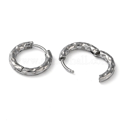 変色しない304ステンレススチール製フープピアス  ステンレス鋼色  14x15x2.5mm&nbsp;EJEW-H111-02B-P