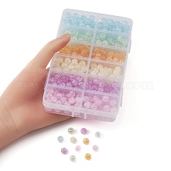 480Pcs 6 Colors Transparent Crackle Acrylic Beads&nbsp;MACR-YW0002-51