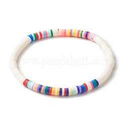 Handmade Polymer Clay Heishi Beads Stretch Bracelets Set&nbsp;BJEW-JB07349-01