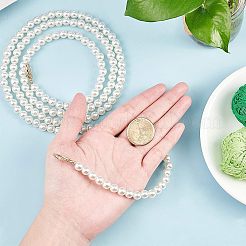 DIYの財布作りキット  5 個のプラスチックロックステッチメーカー & ビーズチェーン & グリッドを含む  合金 D リング & クラスプ & 鹿チャーム付き  ホワイト  36.3x39.8x0.15cm&nbsp;DIY-WH0171-24