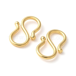 304ステンレススチールSフック留め具  18KGP本金メッキ  12x8x1.5mm  穴：4mm&nbsp;STAS-Z124-04A-G