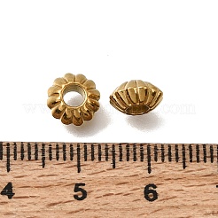 304ステンレススチールビーズ  イオンプレーティング（ip）  段ボール  18KGP本金メッキ  7.5x4mm  穴：3mm&nbsp;STAS-L315-063D-G