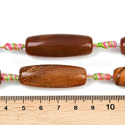 Natural Fire Crackle Agate Beads Strands&nbsp;G-P605-E01-01A