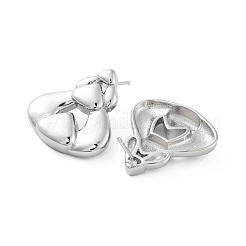 Hollow Teardrop Brass Stud Earrings&nbsp;EJEW-Q811-10P
