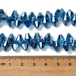 Transparent Electroplate Glass Beads Strands&nbsp;GLAA-K064-06A-HR01