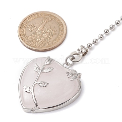 Heart Natural Rose Quartz Ceiling Fan Pull Chain Extenders&nbsp;FIND-JF00118-02