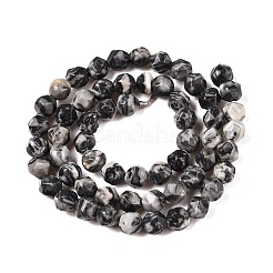 Natural Map Stone/Picasso Stone Beads Strands&nbsp;G-T138-214