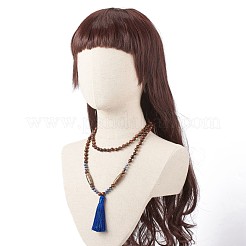 108 Mala Beads Necklace with Tassel&nbsp;NJEW-JN03791