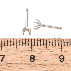 304ステンレススチールスタッドピアス金具  ステンレス鋼色  トレイ：3mm  10x3.5mm  ピン：0.8x8mm&nbsp;STAS-B091-02A-03P