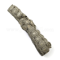 メタリック糸リボン  ジャカードリボン  服飾材料  ダークカーキ  1-1/2インチ（38mm）&nbsp;SRIB-WH0011-023