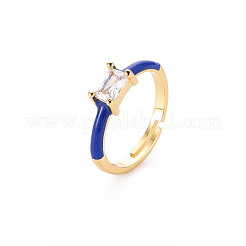 Brass Enamel Cuff Rings&nbsp;RJEW-T016-23D-NF