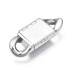 変色しない304ステンレススチール製折りたたみ式留め具  ステンレス鋼色  31.5x13x6mm  穴：5x5mm&nbsp;STAS-S080-01C-P