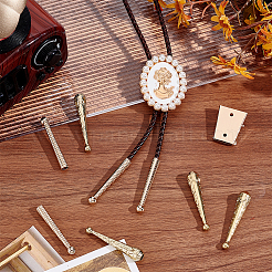8Pcs 2 Styles Alloy Cord Ends&nbsp;FIND-NB0006-89LG