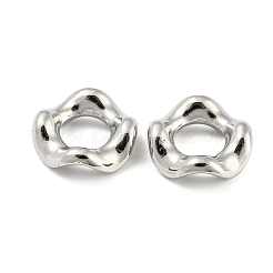 CCBプラスチックヨーロピアンビーズ  大穴ビーズ  フラットラウンド  プラチナ  20x5mm  穴：9.5mm&nbsp;CCB-P013-13C-P