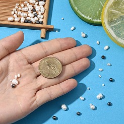 天然養殖淡水真珠ビーズ10個  染め  ポテト  ダークスレートブルー  4~6x4~5mm  穴：0.6~0.7mm&nbsp;PEAR-YW0001-44