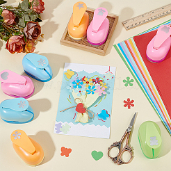 8Pcs 8 Colors ABS Plastic & Alloy Craft Punches for Scrapbooking & Paper Crafts&nbsp;DIY-WA0001-04