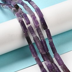 天然レピドライト/パープルマイカストーンビーズ連売り  長方形  13~14x4~4.5x4~4.5mm  穴：1.2mm  約28個/連  15.08''（38.3センチメートル）&nbsp;G-E612-C05-A
