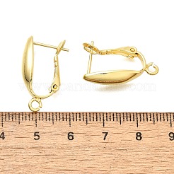 真鍮製フープピアスの発見  長持ちメッキ  カドミウムフリー＆鉛フリー  ラックめっき  18KGP本金メッキ  23x6.5x14mm  穴：2mm  ピン：0.7mm&nbsp;KK-C087-10G