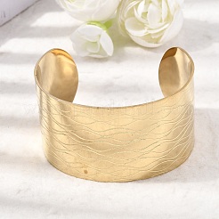 316L Surgical Stainless Steel Cuff Bangles&nbsp;BJEW-D454-01D-G