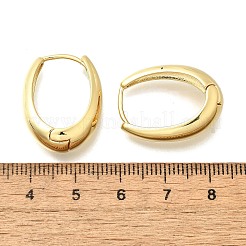 Oval Brass Hoop Earrings&nbsp;EJEW-Z086-08G