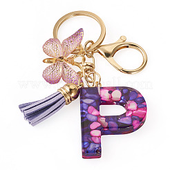 Resin Butterfly Pendant Keychains&nbsp;KEYC-TAC0034-03P