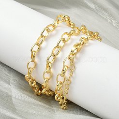 女性用5mm真鍮アズキチェーンネックレス  ラックめっき  長持ちメッキ  鉛フリー＆カドミウムフリー  18KGP本金メッキ  17.56インチ（44.6cm）&nbsp;NJEW-K271-05G