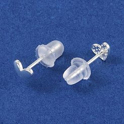 999 Fine Silver Stud Earrings for Women&nbsp;EJEW-S215-30S-07