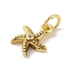 Brass Micro Pave Cubic Zirconia Charms&nbsp;KK-M283-22E-01