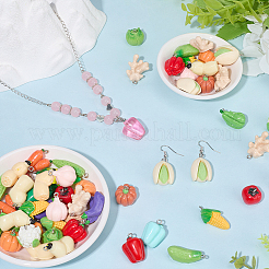 60Pcs Opaque Resin Pendants&nbsp;RESI-SC0006-41
