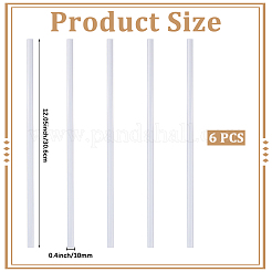 アクリルダボ棒  ラウンド アクリル クラフト スティック  ロリポップ用  ケーキトッパー  クレイクラフト  透明  306x10mm&nbsp;TOOL-WH20012-003F