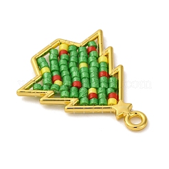 Christmas Theme Glass Seed Beaded Pendants&nbsp;PALLOY-MZ00809-02