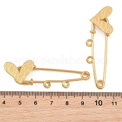 Crisscross Heart 304 Stainless Steel Safety Pins Brooch Findings&nbsp;SA-CBA098D-15E-G02