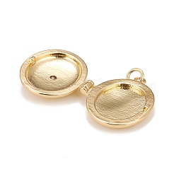 Brass Micro Pave Cubic Zirconia Locket Pendants&nbsp;KK-A161-37G