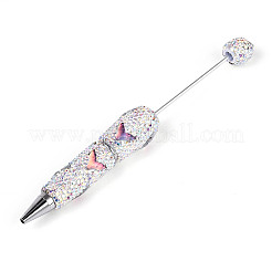 Fishtail Resin & Polymer Clay Pave Rhinestone Ball-Point Pen&nbsp;AJEW-T013-05M