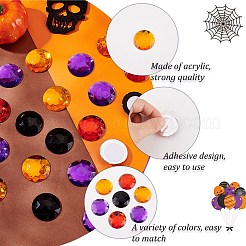 48Pcs 4 Styles Halloween Self-Adhesive Acrylic Rhinestone Stickers&nbsp;STIC-FG0001-06