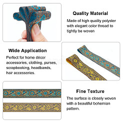 2Rolls 2 Colors Ethnic Style Embroidery Polyester Ribbons&nbsp;OCOR-GA0001-11