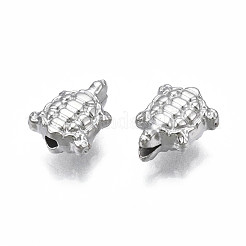 CCBプラスチックビーズ  DIYのジュエリーには  カメ  プラチナ  9.5x8x4mm  穴：1.4mm&nbsp;CCB-S162-41P