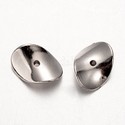 ツイストCCBプラスチックビーズ  プラチナ  21x15x4mm  穴：2mm&nbsp;CCB-D003-10
