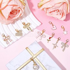 20Pcs 10 Styles Alloy & Rhinestone/Enamel/Plastic Pendant Decorations&nbsp;HJEW-BM0001-30
