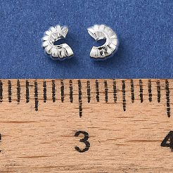真鍮製つぶし玉カバーカシメ玉カバー  カドミウムフリー＆鉛フリー  銀  4x2.5mm  穴：2.5mm&nbsp;FIND-Z039-13A-S