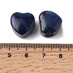 天然ソーダライトヨーロピアンビーズ  ハートに大きな穴ビーズ  13x14.5~15x10.5~11mm  穴：5.5~5.6mm&nbsp;G-C269-01M