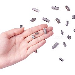 304ステンレススチールリボンカシメエンドパーツ  ステンレス鋼色  36個/箱&nbsp;STAS-PH0018-25P