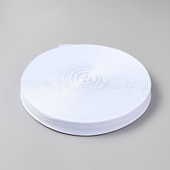 ポリエステルヘリンボーンリボン  洋服アクセサリー  ホワイト  1インチ（25mm）&nbsp;OCOR-WH0082-472B