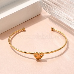 304 Stainless Steel Cuff Bangles&nbsp;STAS-Z108-08G-01