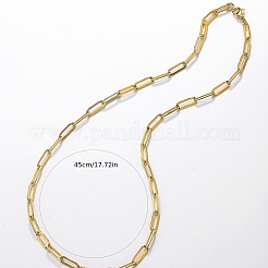 201 Stainless Steel Minimalist Paperclip Chain Necklaces for Women&nbsp;PQ9782