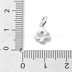 925スターリングシルバーキュービックジルコニアペンダント  ハートチャーム  丸カン付き  ピーチハート  10x8x2mm&nbsp;STER-Q001-01S-02
