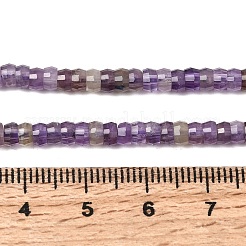 天然アメジストheishiビーズ連売り  ファセットロンデル  4x2.5mm  穴：0.9mm  約151~155個/連  14.57''~14.96''（37~38センチメートル）&nbsp;G-A299-A13-01